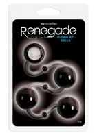 Чёрные анальные шарики Renegade Pleasure Balls