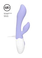 Фиолетовый G-spot вибратор Sunset со стимулятором клитора (20 см)