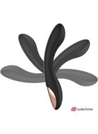 Черно-золотой вибратор с пультом-часами Anne's Desire Curve G-Spot Vibe Wireless Watchme (20,5 см)