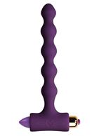 Фиолетовая анальная виброёлочка PETITE SENSATIONS PEARLS PURPLE - 16,9 см.
