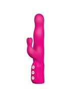Розовый хай-тек вибромассажер iVibe Select iRabbit - 26 см.