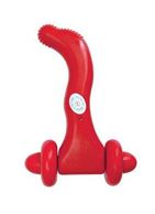 Красный водонепроницаемый вибромассажёр Intimate massage с колёсиками (12,7 см)