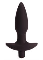 Чёрная анальная пробка с вибрацией Vibrating Butt Plug (14,5 см)