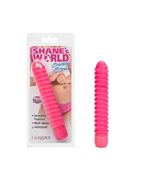 Розовый вибратор со спиралевидным рельефом Sorority Screw (12,75 см)