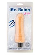 Телесный вибратор Mr.Baton Soft №11 - 16 см.