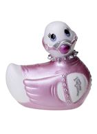 Бело-розовый вибратор уточка I Rub My Duckie Bondage Travel Size