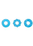Набор из 3 голубых эрекционных колец Dyno Rings