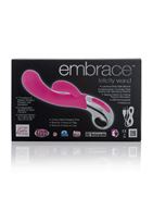 Розовый вибромассажер Embrace Felicity Wand - 21 см.