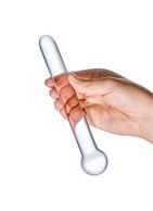 Стеклянный жезл с шаром Straight Glass Dildo (17,8 см)
