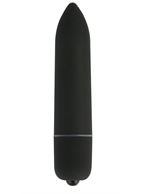 Чёрная удлинённая вибропуля Power Bullet Black (8,3 см)