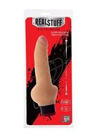 Телесный вибратор-реалистик с расширенным основанием REALSTUFF 7INCH VIBRATOR - 17,8 см.