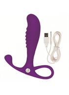 Фиолетовый анальный вибромассажер Embrace Tapered Probe