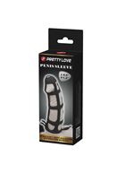 Черная насадка-клетка Penis Sleeve (11,6 см)