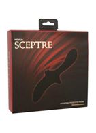Черный массажер простаты Sceptre с ротацией (21 см)
