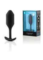 Чёрная анальная пробка для ношения B-vibe - Snug Plug 2 (11,4 см)