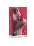 Кляп-шар на красных ремешках Solid Ball Gag