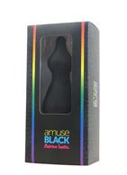 Чёрная фигурная анальная пробка AMUSE BLACK L - 13,8 см.