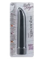 Чёрный классический вибратор AQUA SILK LADYFINGER BLACK - 12 см.