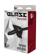 Черный страпон HARNESS WITH DILDO (13 см)