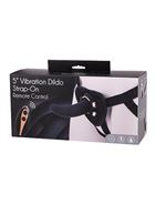 Черный поясной фаллоимитатор с вибрацией 5INCH VIBRATION DILDO STRAP-ON - 12,5 см.