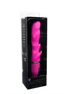 Розовый волнообразный вибратор PURRFECT SILICONE DELUXE VIBE (15 см)