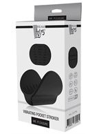 Черный мастурбатор Vibrating Pocket Stroker с вибрацией
