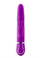 Фиолетовый вибратор кролик FLORAL FANTASY с ушками (22 см)