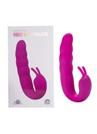 Розовый вибратор Ribbed Dual Stimulator (17 см)