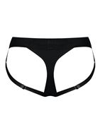 Черные трусики для насадок Heroine Lingerie Harness - размер S