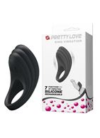 Чёрное перезаряжаемое эрекционное кольцо Pretty Love - Ring Vibratior с вибрацией