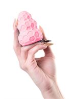Розовый рельефный мастурбатор Flaff