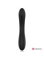 Черный вибратор с пультом-часами Anne s Desire Curve G-Spot Vibe Wireless Watchme (20,5 см)