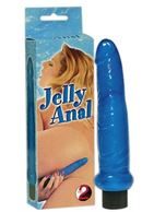 Голубой гелевый анальный вибратор Jelly Anal (17 см)