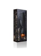Черный вибратор кролик Every Girl (18,2 см)