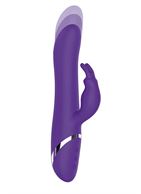 Фиолетовый вибратор кролик с пуш-эффектом NAGHI NO.39 RECHARGEABLE THRUSTER VIBE (15 см)