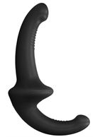Черный безремневой страпон Silicone Strapless Strapon