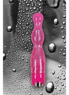 Розовый вибромассажер-ёлочка Starlight Gems Libra Vibrating Massager - 17,7 см.