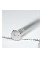 Стильный вибратор-кулон на серебристой цепочке Crave Vesper