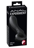 Чёрный анальный стимулятор Anal Experiment - 11 см.