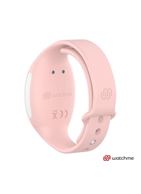 Зеленое виброяйцо с нежно-розовым пультом-часами Wearwatch Egg Wireless Watchme