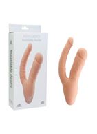 Телесный двойной вибратор INDULGENCE Insatiable Desire (21,5 см)