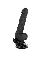 Черный вибратор Basecock Realistic Vibrator на мощной присоске (18,5 см)