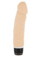 Реалистичный силиконовый вибратор CLASSIC ORIGINAL NUDE - 20 см.