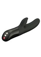 Черный вибратор LEOPARD с 10 режимами вибрации (23,7 см)