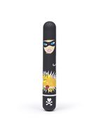 Чёрный вибратор CLASSIC VIBRATOR BLACK ROBBER WOMAN - 18,4 см.