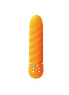 Оранжевый мини-вибратор Bonnie - 11,5 см.
