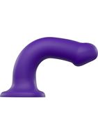 Фиолетовый фаллоимитатор-насадка Strap-On-Me Dildo Dual Density - size L (19 см)