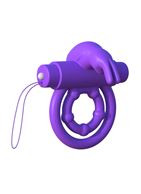 Эрекционное кольцо на пенис и мошонку с вибрацией Remote Control Rabbit Ring
