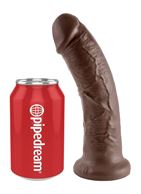 Коричневый фаллоимитатор 8" King Cock (20,3 см)