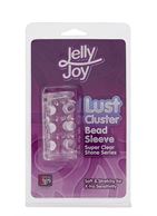 Прозрачная насадка на пенис с шипами и бугорками JELLY JOY LUST CLUSTER CLEAR